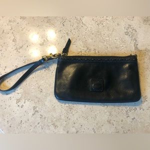 Vintage Dooney Bourke Black Leather Clutch